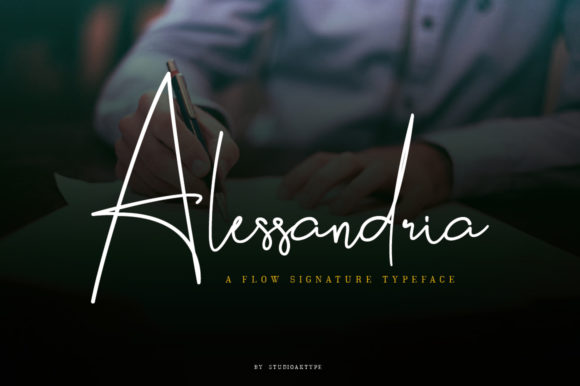 Alessandria Script Font for Handmade Branding & Labels