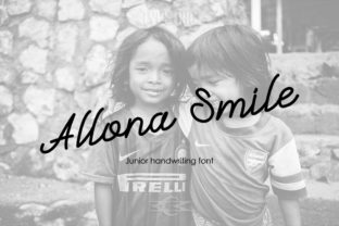 Allona Smile: A Handwritten Font with Childlike Charm