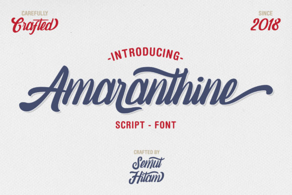 Amaranthine Script: A Vintage Script Font for Editorial Design