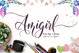 Amigirl: A Swashy Script Typeface for Digital Design
