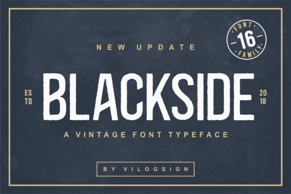 Blackside Vintage Sans Serif Font for Maker Projects