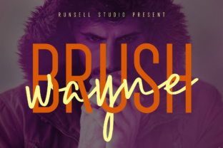 Brush Wayne Duo: Fun Script & Sans Serif Font for Craft Sellers