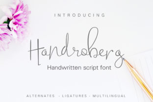 Handroberg Handwritten Script Font for Crafters