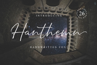 Hanthen Script Font for Handmade Product Design