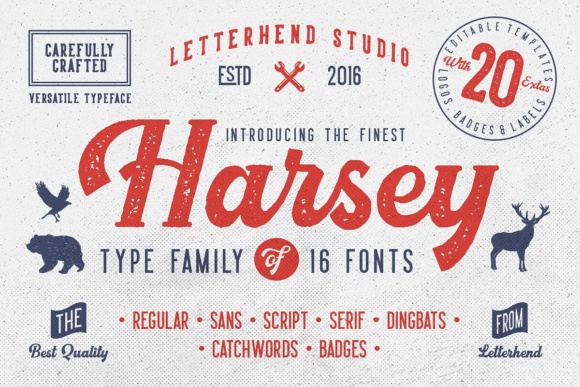 Harsey: The Multi-Style Font Family for Editorial Designers