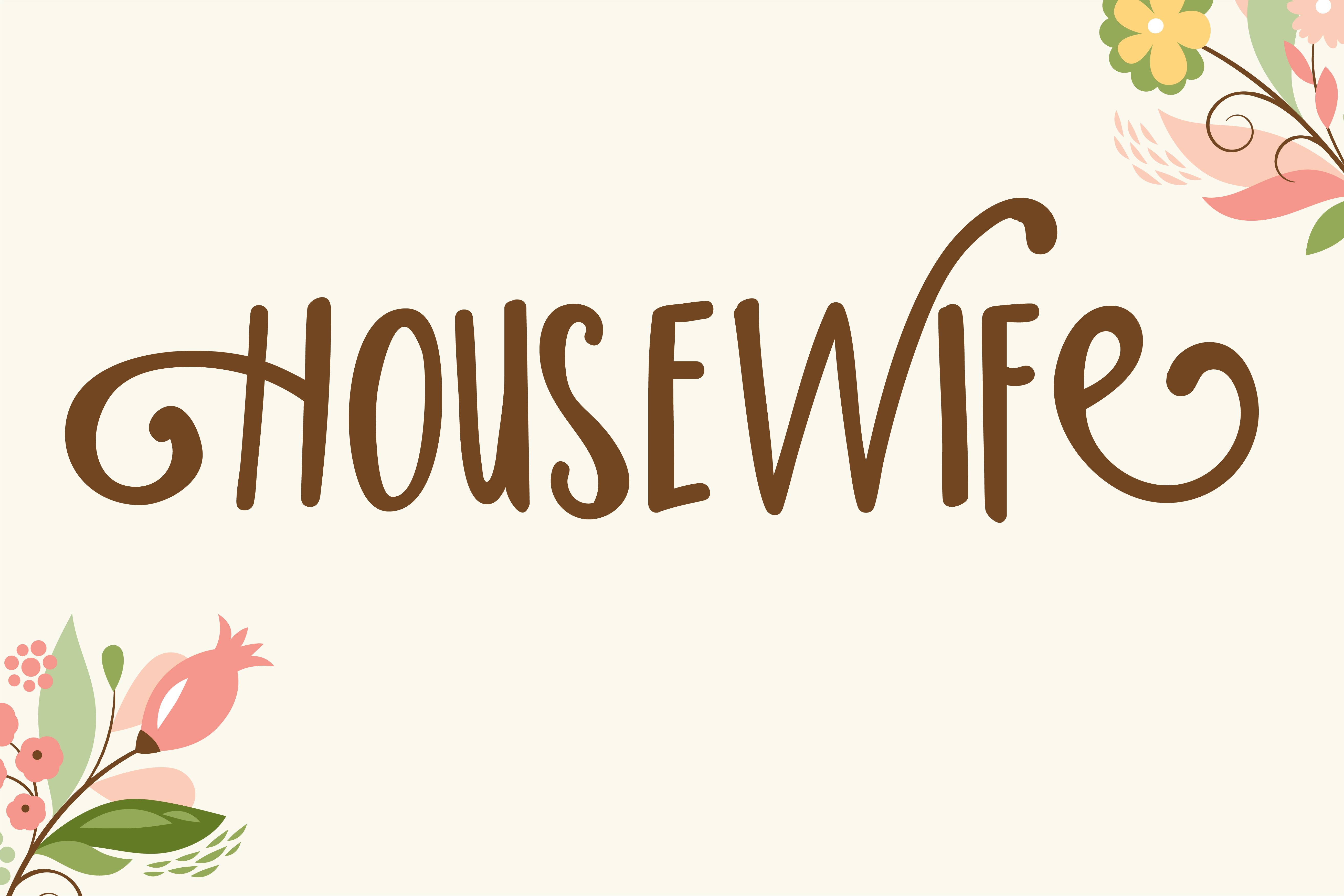 Housewife Font: Whimsical Branding for Small Businesses