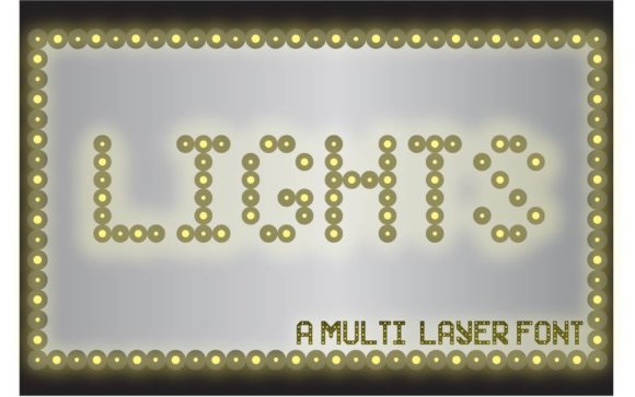 Lights Decorative Block Font for Editorial Design
