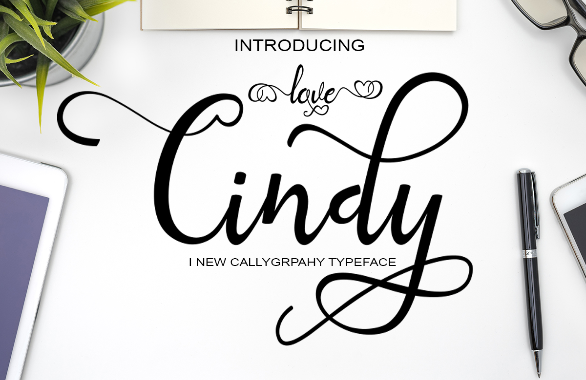Love Cindy Script: A Romantic Font for Editorial Design