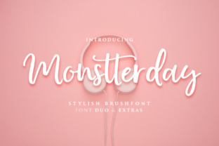 Monstterday Script: Elegant Copperplate Handwritten Font