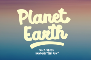 Planet Earth Font: A Bold Brush Handwritten Typeface for Makers