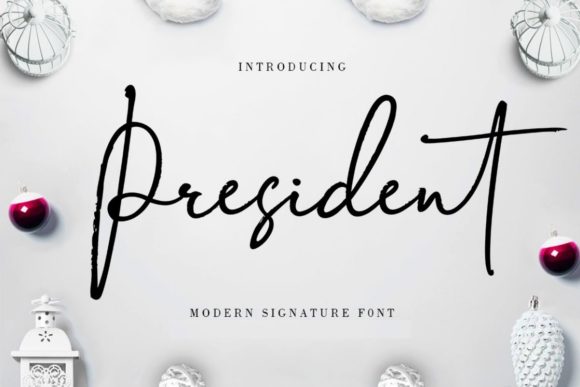 President Script Font for Elegant Website Typography