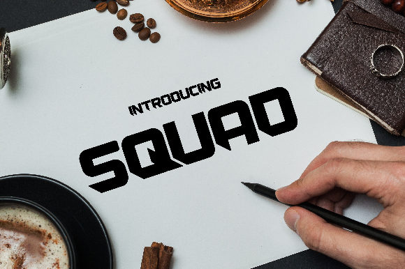 Squad: An Uppercase Blackletter Font for Bold Titles